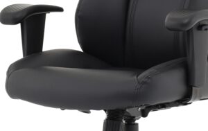 Winsor Medium Back Executive Black Leather Office Chair with Arms - Image 33