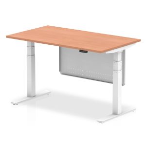 Air Height Adjustable Desk without Cable Ports with Steel Modesty Panel - Image 27