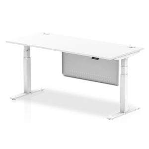 Air Height Adjustable Desk without Cable Ports with Steel Modesty Panel - Image 52
