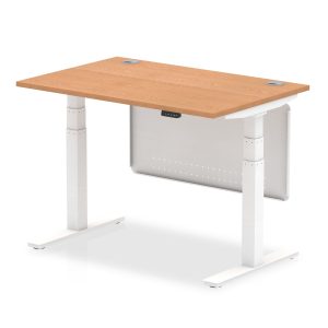 Air Height Adjustable Desk without Cable Ports with Steel Modesty Panel - Image 39