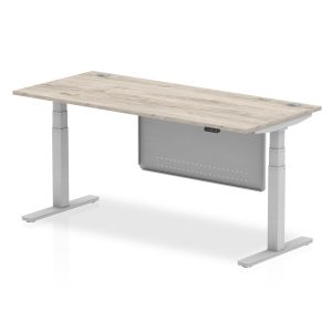 Air Height Adjustable Desk without Cable Ports with Steel Modesty Panel - Image 9