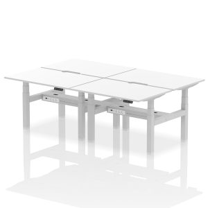 Air Back-to-Back Scalloped Edge Height Adjustable Bench Desk - 4 Person - Image 17