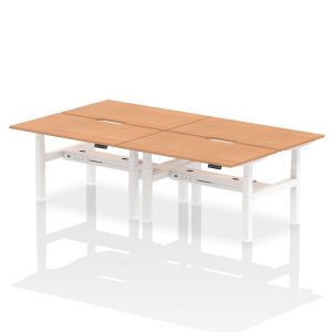 Air Back-to-Back Scalloped Edge Height Adjustable Bench Desk - 4 Person - Image 30