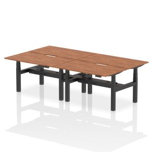Air Back-to-Back Scalloped Edge Height Adjustable Bench Desk - 4 Person - Image 31