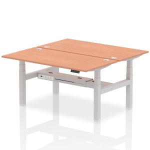 Air Back-to-Back Height Adjustable Bench Desk - 2 Person - Image 38