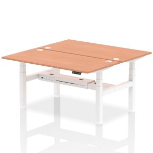 Air Back-to-Back Height Adjustable Bench Desk - 2 Person - Image 39