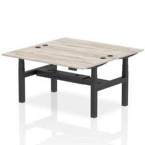 Air Back-to-Back Height Adjustable Bench Desk - 2 Person - Image 40
