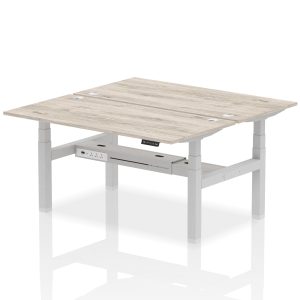Air Back-to-Back Height Adjustable Bench Desk - 2 Person - Image 41
