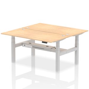 Air Back-to-Back Height Adjustable Bench Desk - 2 Person - Image 44