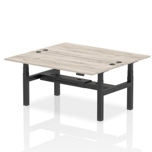Air Back-to-Back Height Adjustable Bench Desk - 2 Person - Image 58