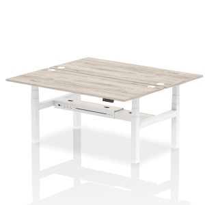 Air Back-to-Back Height Adjustable Bench Desk - 2 Person - Image 60