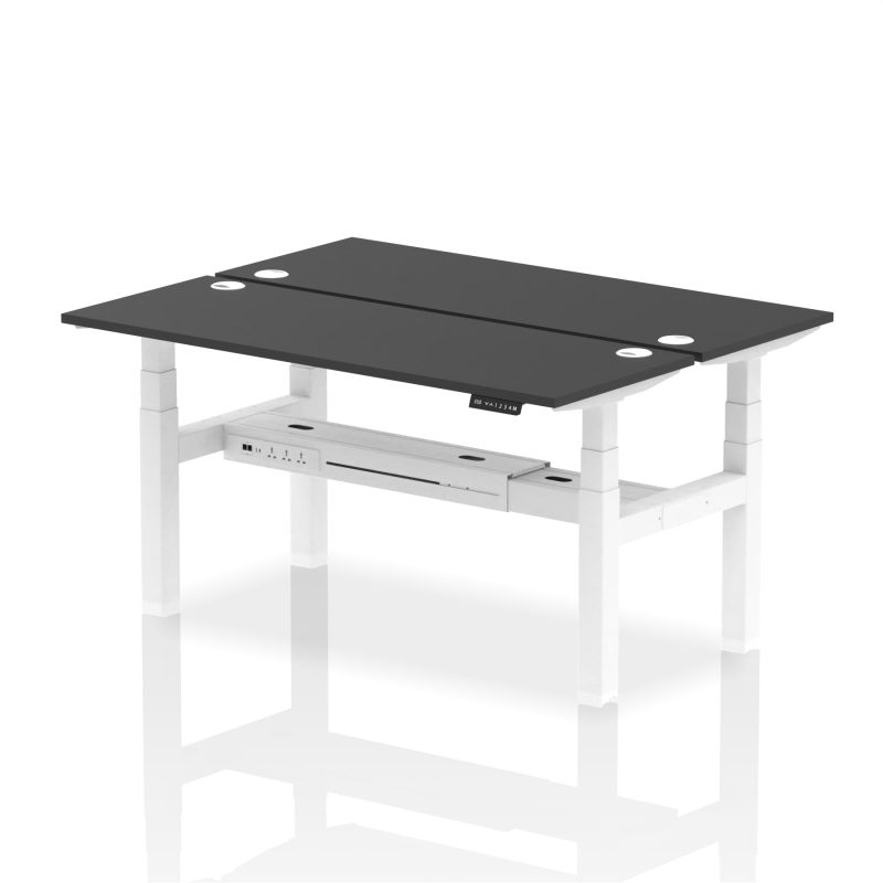 Air Back-to-Back Slimline Height Adjustable Bench Desk - 2 Person - Image 81