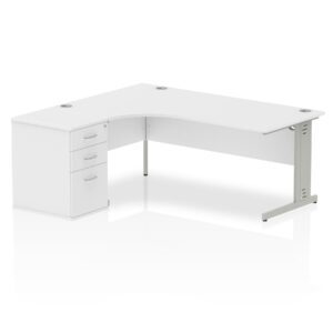 Impulse 1800mm Cable Managed Left Crescent Desk Workstation - Image 6