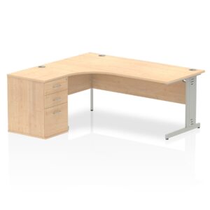 Impulse 1800mm Cable Managed Left Crescent Desk Workstation - Image 11