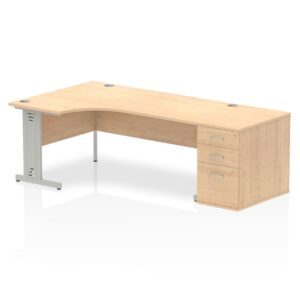 Impulse 1800mm Cable Managed Left Crescent Desk Workstation - Image 12