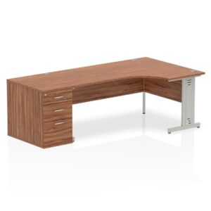 Impulse 1800mm Cable Managed Right Crescent Desk Workstation - Image 16
