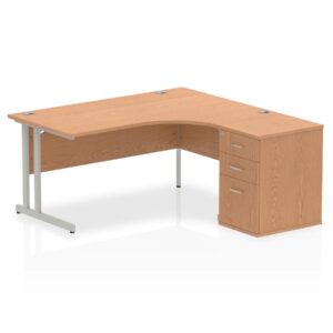 Impulse 1600mm Cantilever Right Crescent Desk Workstation - Image 13
