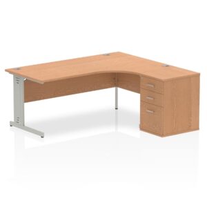 Impulse 1800mm Cable Managed Right Crescent Desk Workstation - Image 4