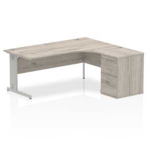 Impulse 1800mm Cable Managed Right Crescent Desk Workstation - Image 2