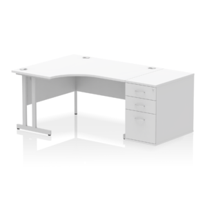 Impulse 1400mm Cantilever Left Crescent Desk Workstation - Image 37