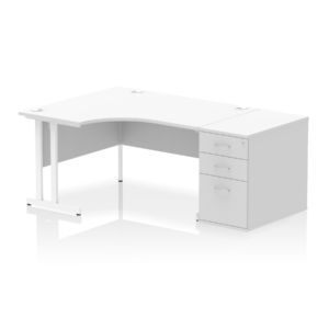 Impulse 1400mm Cantilever Left Crescent Desk Workstation - Image 38