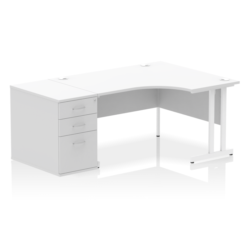 Impulse 1400mm Cantilever Right Crescent Desk Workstation - Image 33