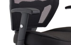 Denver High Mesh Back Black Task Operator Office Chair with Arms - Image 32