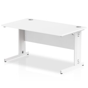 Impulse 1400mm Straight Desk Cable Managed Leg - Image 12