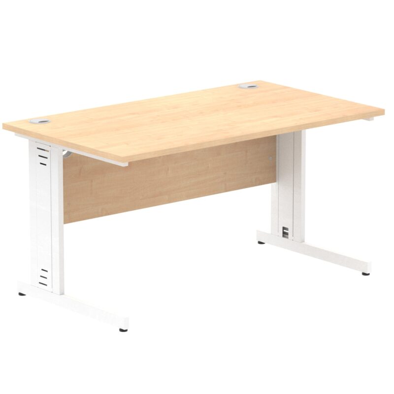 Impulse 1400mm Straight Desk Cable Managed Leg - Image 90