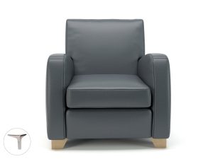 Wynne 81cm Wide Armchair in Cristina Marrone Ultima Faux Leather - Image 3