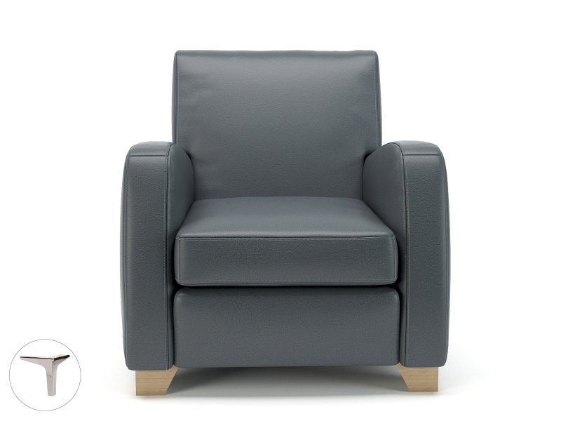 Wynne 81cm Wide Armchair in Cristina Marrone Ultima Faux Leather - Image 3