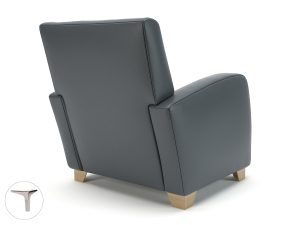 Wynne 81cm Wide Armchair in Cristina Marrone Ultima Faux Leather - Image 4
