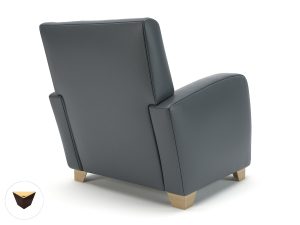 Wynne 81cm Wide Armchair in Cristina Marrone Ultima Faux Leather - Image 8