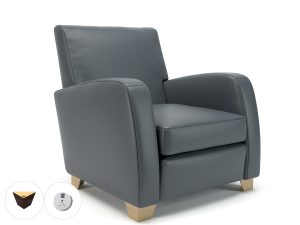 Wynne 81cm Wide Armchair in Cristina Marrone Ultima Faux Leather - Image 89
