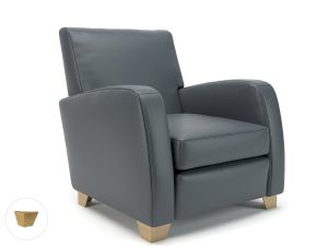 Wynne 81cm Wide Armchair in Cristina Marrone Ultima Faux Leather - Image 90
