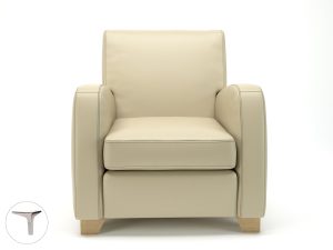 Wynne 81cm Wide Armchair in Cristina Marrone Ultima Faux Leather - Image 17