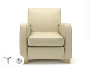 Wynne 81cm Wide Armchair in Cristina Marrone Ultima Faux Leather - Image 19