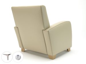 Wynne 81cm Wide Armchair in Cristina Marrone Ultima Faux Leather - Image 20