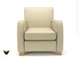 Wynne 81cm Wide Armchair in Cristina Marrone Ultima Faux Leather - Image 21