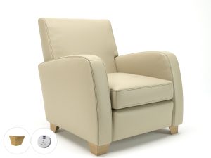 Wynne 81cm Wide Armchair in Cristina Marrone Ultima Faux Leather - Image 98
