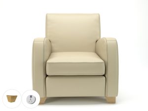 Wynne 81cm Wide Armchair in Cristina Marrone Ultima Faux Leather - Image 27