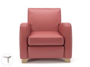 Wynne 81cm Wide Armchair in Cristina Marrone Ultima Faux Leather - Image 31