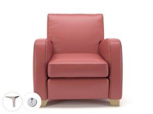 Wynne 81cm Wide Armchair in Cristina Marrone Ultima Faux Leather - Image 33