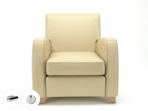 Wynne 81cm Wide Armchair in Cristina Marrone Ultima Faux Leather - Image 43