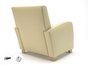 Wynne 81cm Wide Armchair in Cristina Marrone Ultima Faux Leather - Image 44