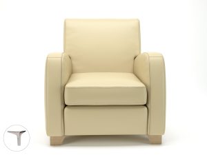 Wynne 81cm Wide Armchair in Cristina Marrone Ultima Faux Leather - Image 45