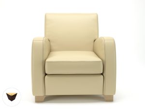 Wynne 81cm Wide Armchair in Cristina Marrone Ultima Faux Leather - Image 49