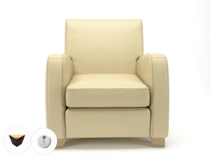 Wynne 81cm Wide Armchair in Cristina Marrone Ultima Faux Leather - Image 51