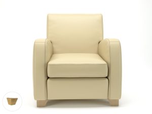 Wynne 81cm Wide Armchair in Cristina Marrone Ultima Faux Leather - Image 53