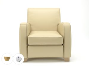 Wynne 81cm Wide Armchair in Cristina Marrone Ultima Faux Leather - Image 55